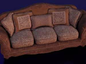 SOFA LOW POLY GAMEREADY 3D Model