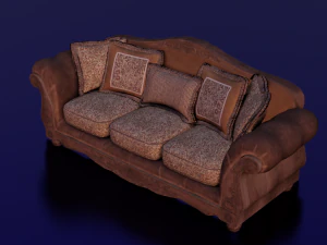 SOFA LOW POLY GAMEREADY 3D Model