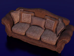SOFA LOW POLY GAMEREADY 3D Model