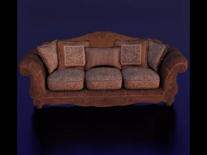 SOFA LOW POLY GAMEREADY 3D Model