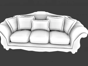 SOFA LOW POLY GAMEREADY 3D Model