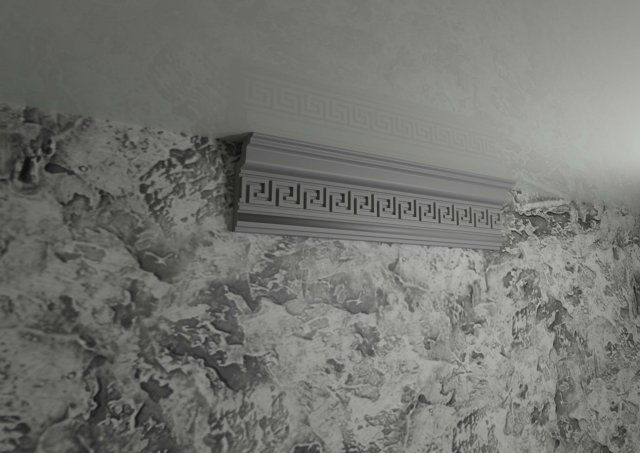 ceiling skirting board meandra 3D Модель .c4d .max .obj .3ds .fbx .stl .blend 