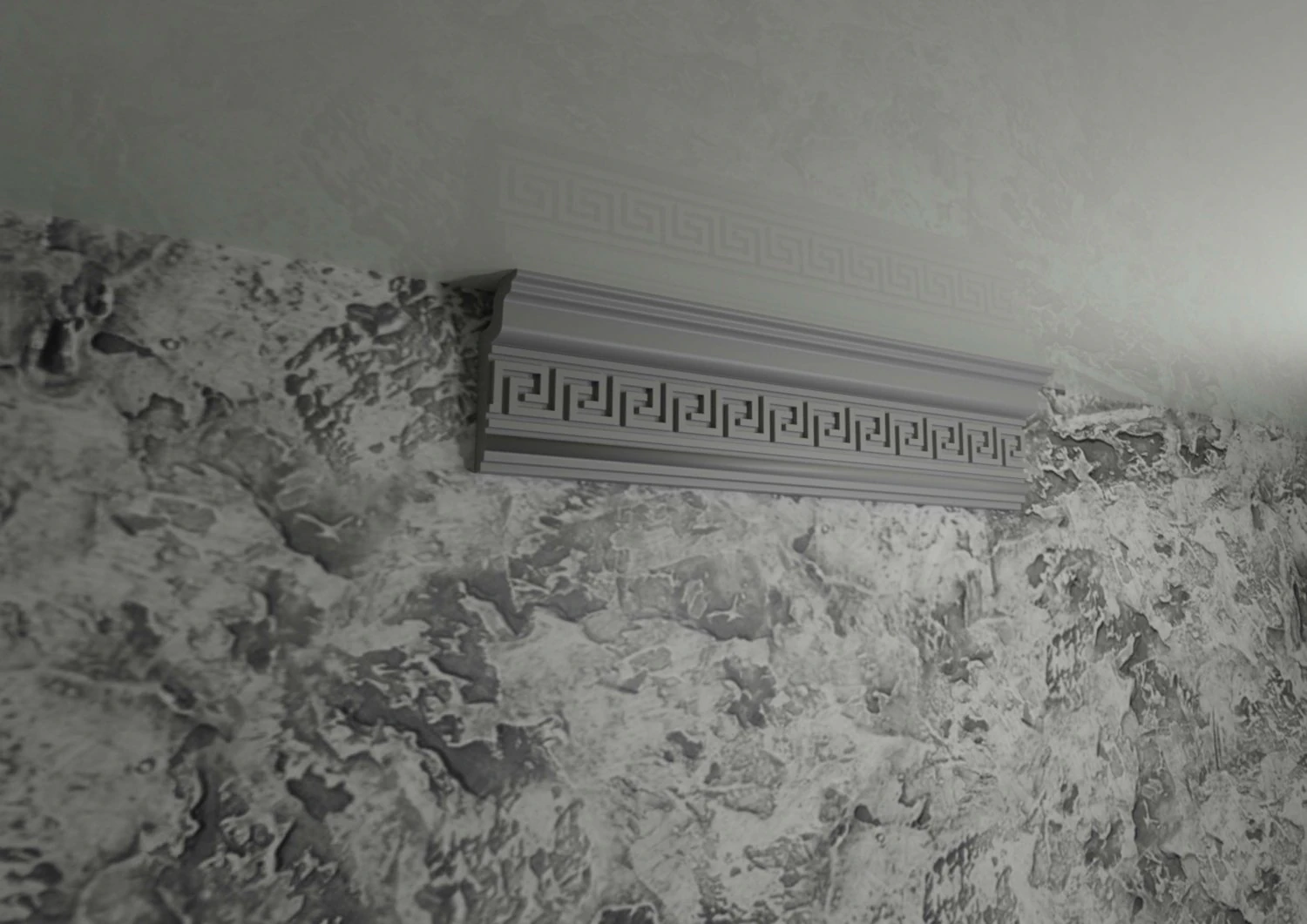 ceiling skirting board meandra 3D Model .c4d .max .obj .3ds .fbx .stl .blend 