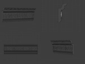 ceiling skirting board meandra 3D Model