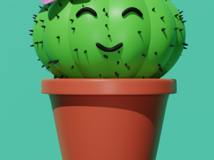 cute cactus 3D Model