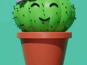 귀여운 선인장 3D 모델