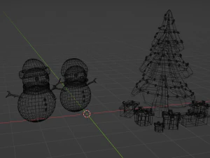 yeni yıl kardan adamlar 3D Model
