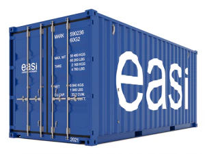 kontener towarowy niebieski 20 stóp Model 3D