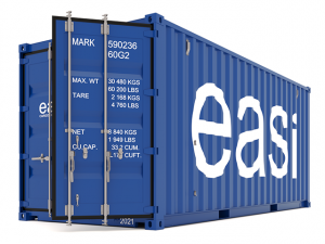 cargo-container blue 20ft Modelo 3D