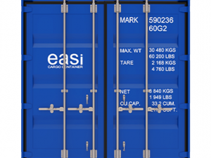 cargo-container blue 20ft Modelo 3D