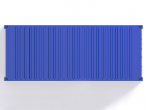 cargo-container blue 20ft Modelo 3D