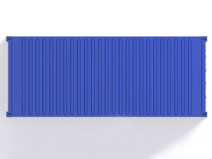 cargo-container blue 20ft 3D Model
