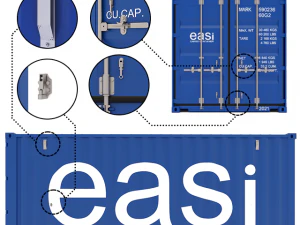cargo-container blue 20ft 3D Model