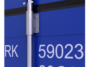 cargo-container blue 20ft Modelo 3D
