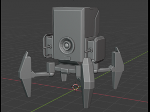 low poly turret low-poly 3Dモデル