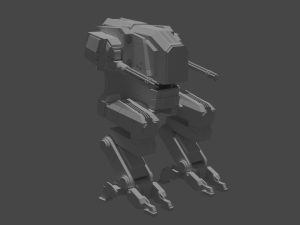 low poly military robot low-poly 3D मॉडल