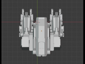 low poly military robot low-poly Model 3D