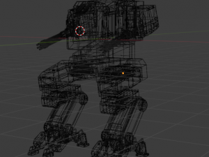 low poly military robot low-poly Model 3D