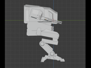 low poly military robot low-poly Model 3D
