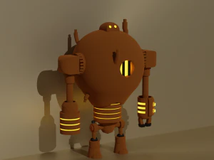 ローポリロボットゴリアテ 3Dモデル