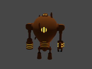 Low poly robot goliath 3D Model