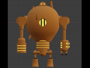 Low poly robot goliath 3D Model