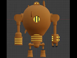 Low poly robot goliath 3D Model