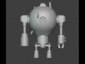 Low poly robot goliath 3D Model