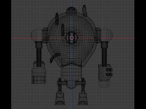 Low poly robot goliath 3D Model
