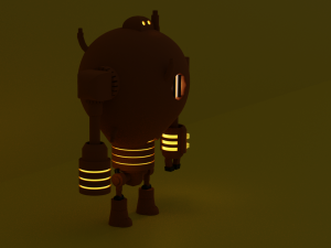 Low poly robot goliath 3D Model