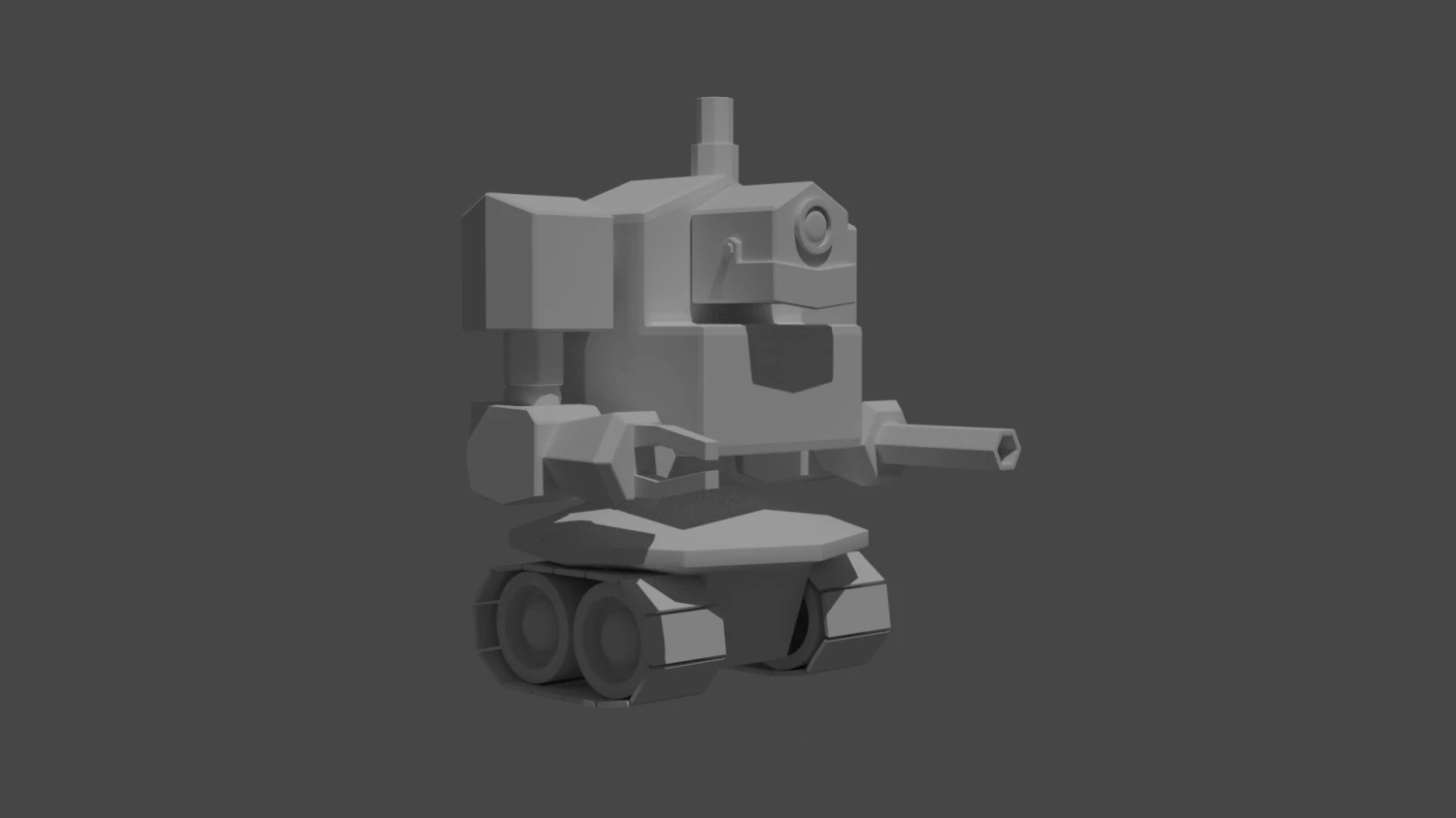 low poly robot tank low-poly 3D Model .c4d .max .obj .3ds .fbx .stl .blend 