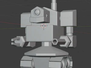 low poly robot tank low-poly 3D Model
