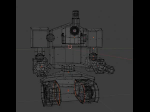 low poly robot tank low-poly 3D Model
