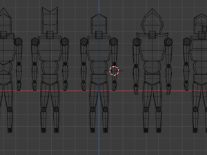 a set of low-poly characters 3D मॉडल