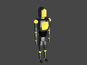a set of low-poly characters 3D मॉडल