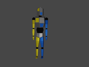 a set of low-poly characters 3D मॉडल