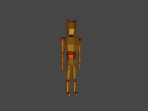 a set of low-poly characters 3D मॉडल