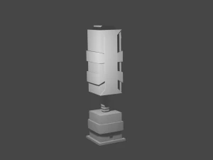 low - poly set of towers 3D Model