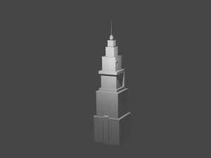 low - poly set of towers 3D Model