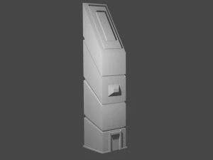 low - poly set of towers 3D Model