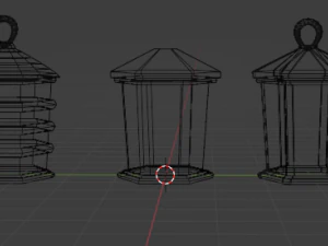 A set of low-poly lights 3D Model