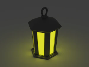 A set of low-poly lights 3D Model