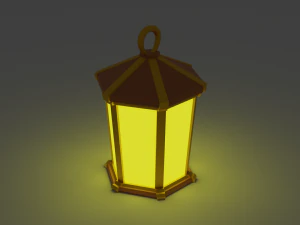 A set of low-poly lights 3D Model