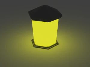 A set of low-poly lights 3D Model