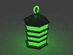 A set of low-poly lights 3D Model