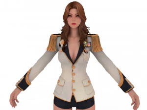 청녀 어린 소녀 3D 모델