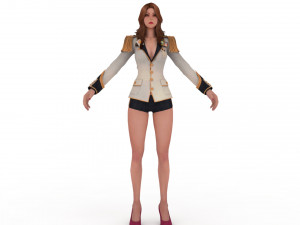 Young Women Young Girl Model 3D