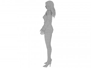 Young Women Young Girl Model 3D