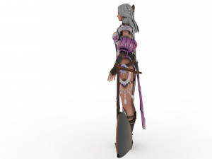 English Archer Rigged 3D मॉडल