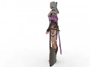 English Archer Rigged 3D Model